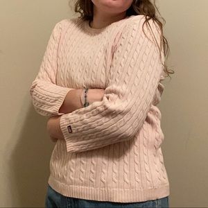 Polo Ralph Lauren baby pink cable knit sweater s L